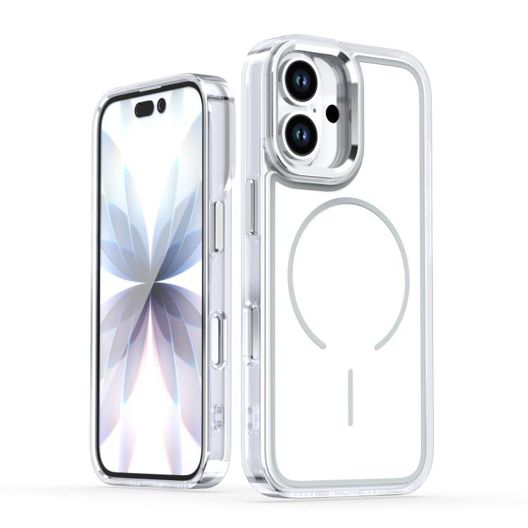 Apple iPhone 16 Bright Shadow MagSafe Magnetic Phone Case Cover - White