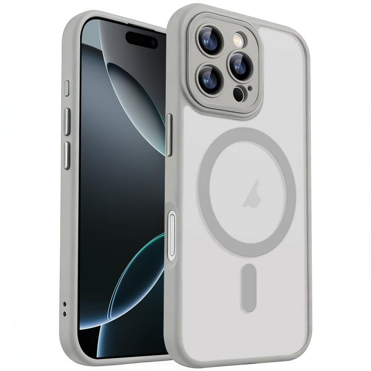 Apple iPhone 16 Pro XDCase Cover Skin Feel Magnetic Frosted Phone Case Cover with Lens Film - Grey