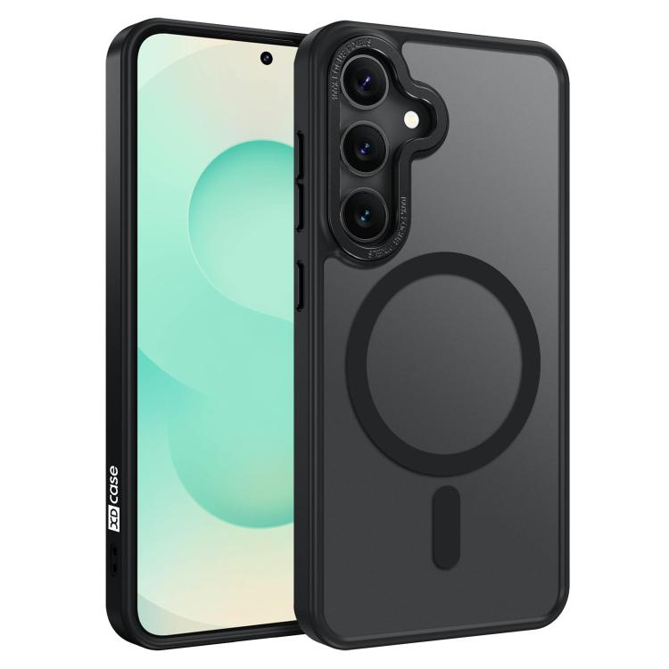 Samsung Galaxy S25 5G XDcase Metal Lens Frame Skin Feel Magnetic Phone Case - Black