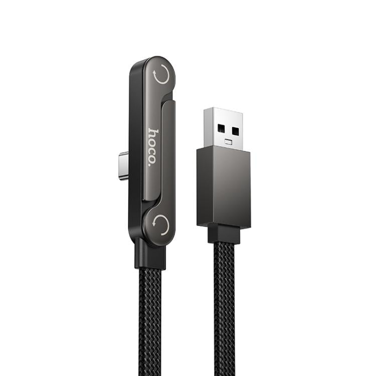 hoco 3A USB to Type-C Charging Cable with Stand, Length: 1.2m (Black)