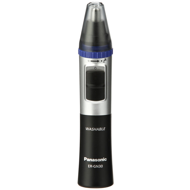 Panasonic Wet & Dry Electric Facial Hair Ear and Nose Hair Trimmer for Men, Battery-Powered with 90 min operation, Black