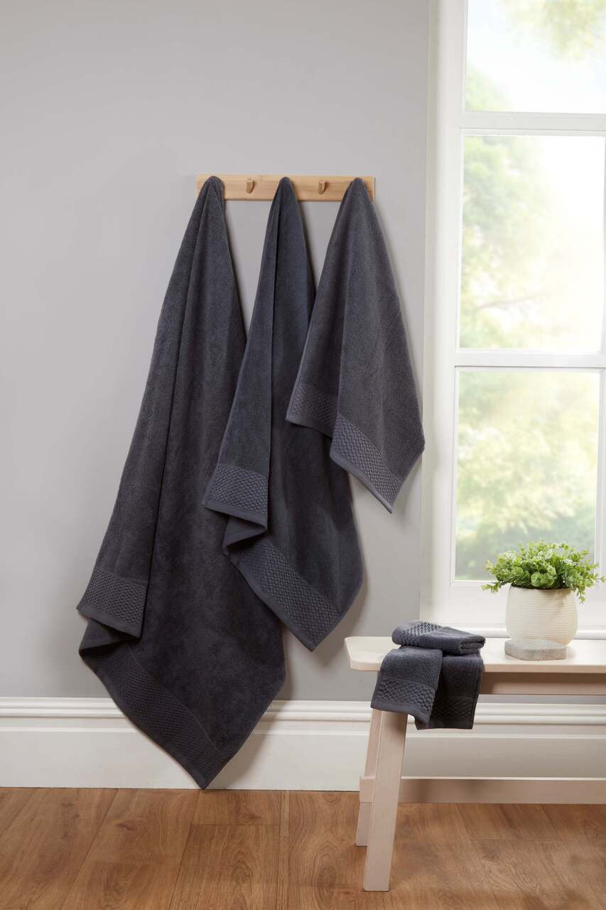 Eden Weave Hand Towel Steel Grey