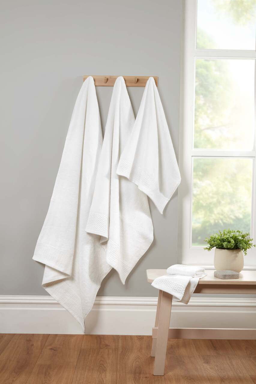 Eden Weave Cotton Towels Luxury Soft Quick Dry Absorbent Face Cloth White