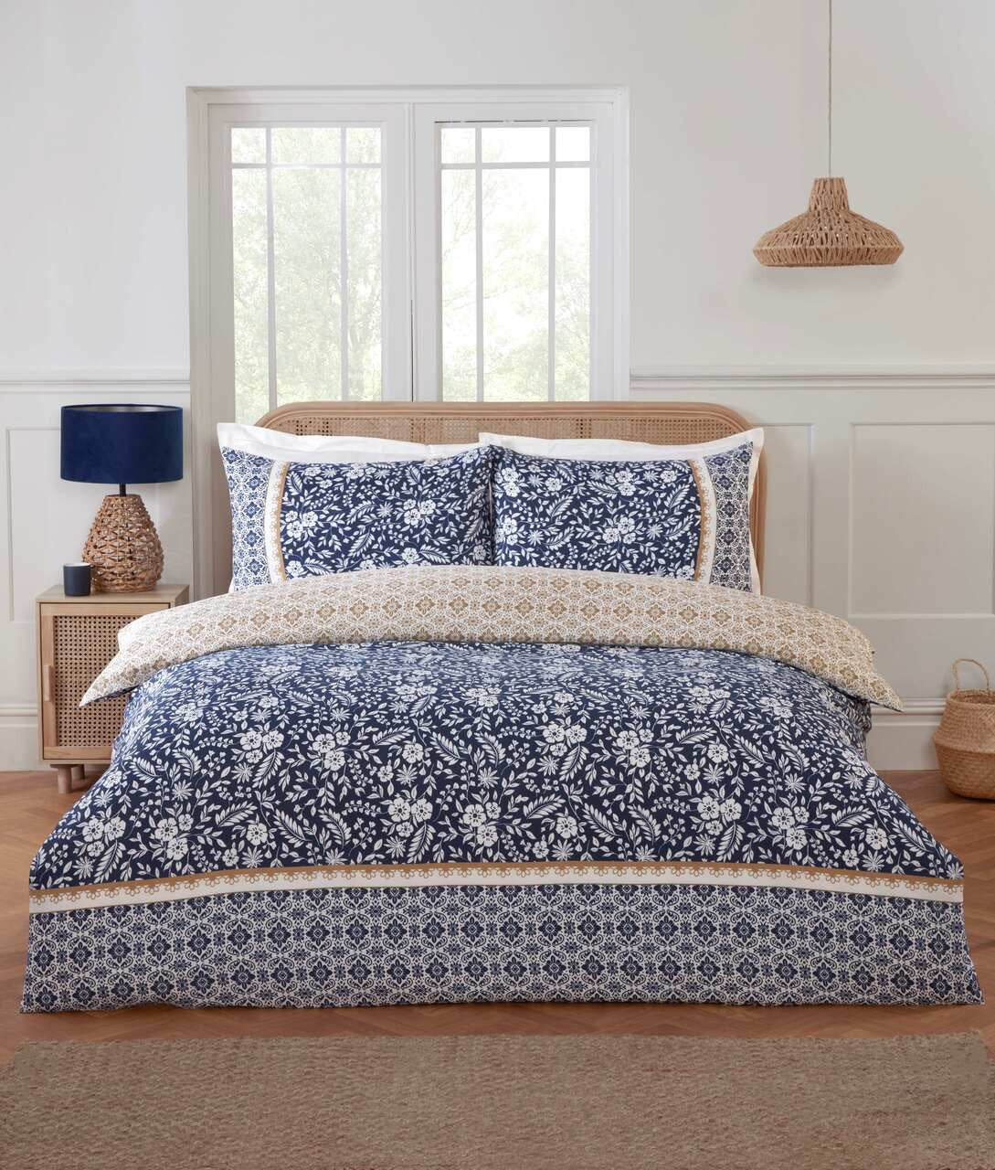 Eleanor Duvet Set Single Navy