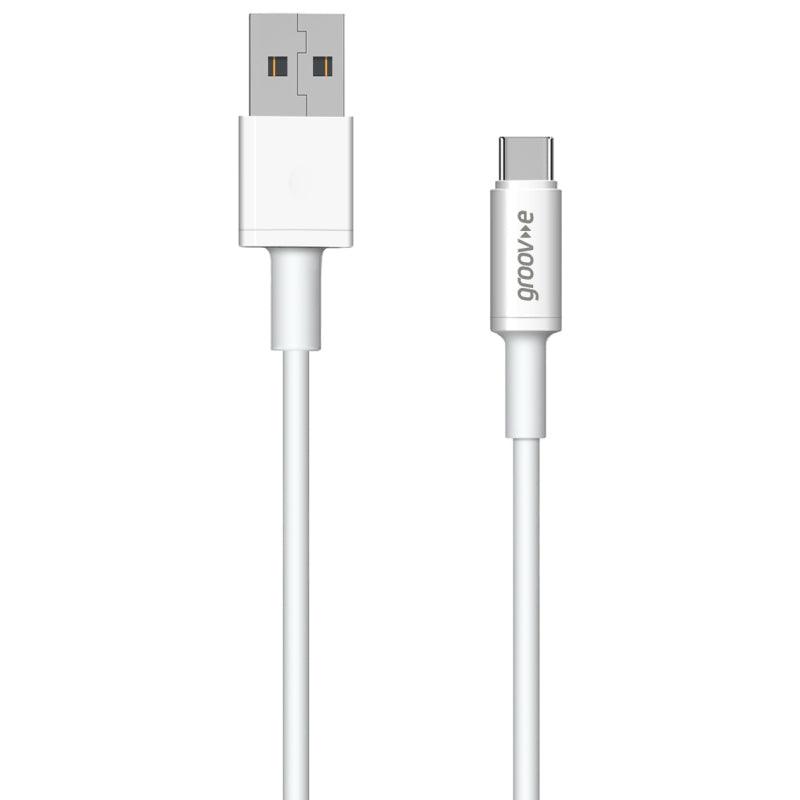 Groov-e USB-C to USB-A Charging Cable 1M - White