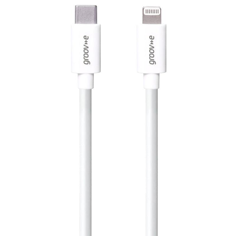 Groov-e MFI Lightning to USB-C Charging Cable 1M White