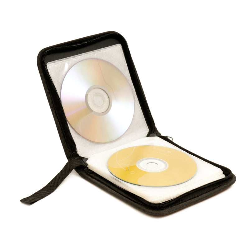 Groov-e Oxford Cloth CD/DVD Wallet with 40 Sleeves - Black
