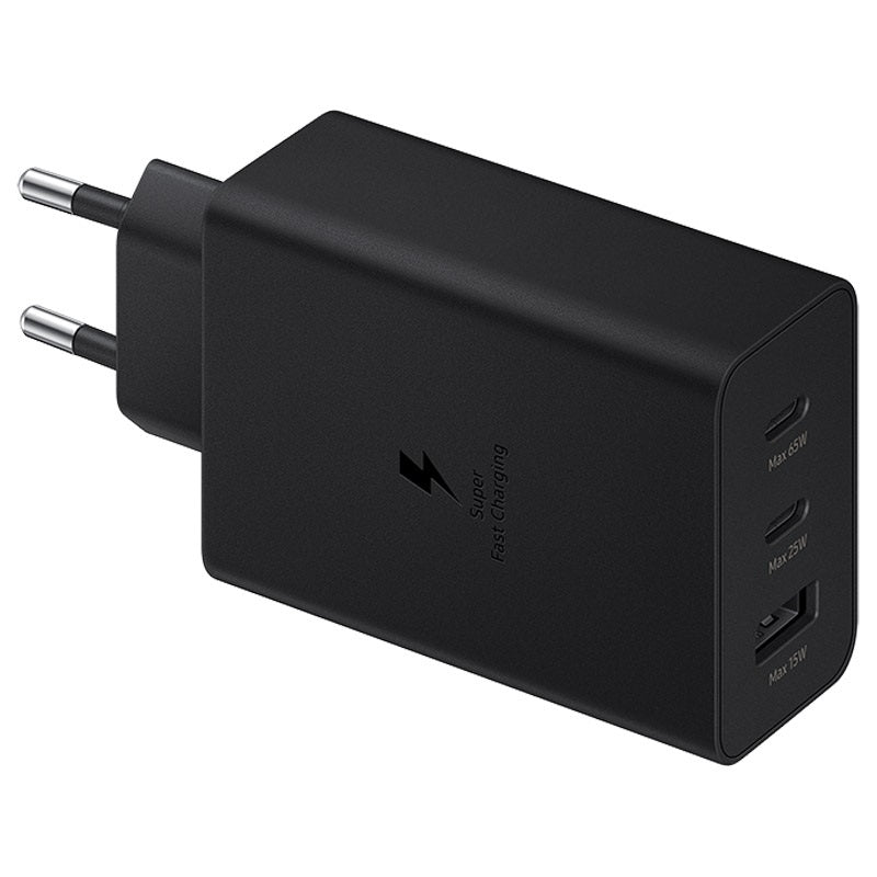 Samsung Trio Power Wall Charger 65W Triple 2 X USB-C + 1 x USB Black