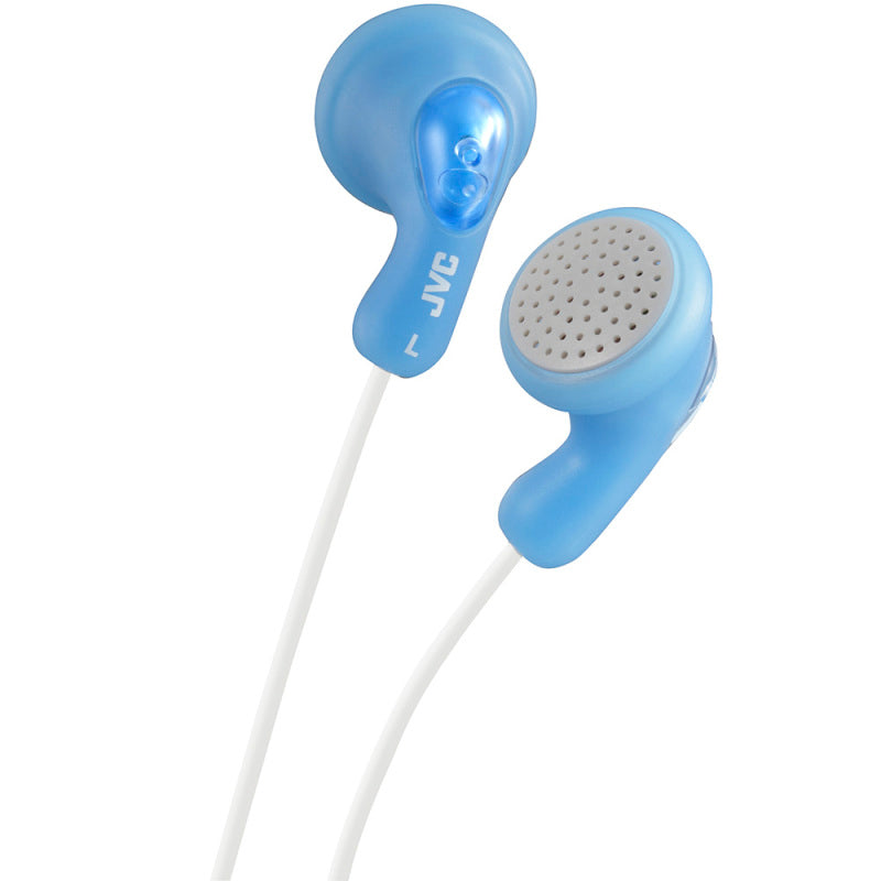 JVC Gumy In-Ear Earphones - Optimal Comfort with Soft Rubber Body - Powerful Reproduction, Peppermint Blue