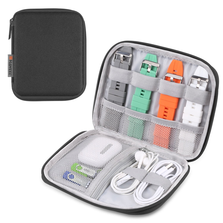 Watch Band Organizer Box Earphones / U Disk / Digital Cable Storage Case (Black)