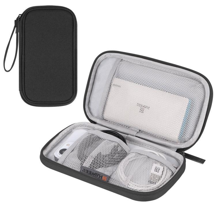 Electronic Organizer Storage Bag for Cellphones, Power Bank, Cables, Mouse, Earphones (Black)