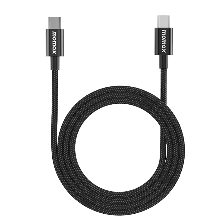 MOMAX DC30 1.5m USB-C to USB-C 60W Braided Charging Cable - Black
