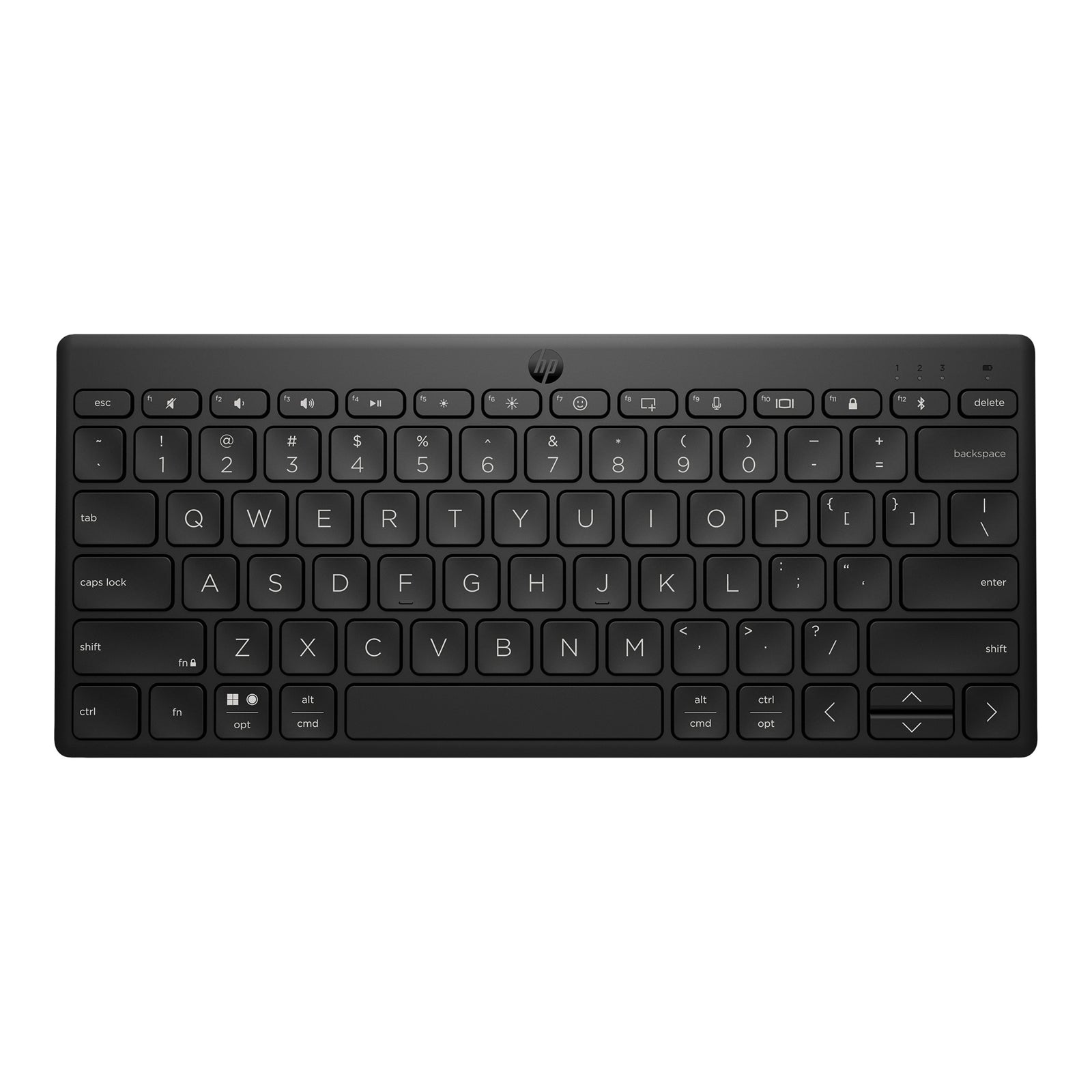 HP Compact Multi-Device Keyboard, Bluetooth Wireless, Pair up to 3 Devices, Up To 2 Year Battery Life, Qwerty UK English Layout, Black