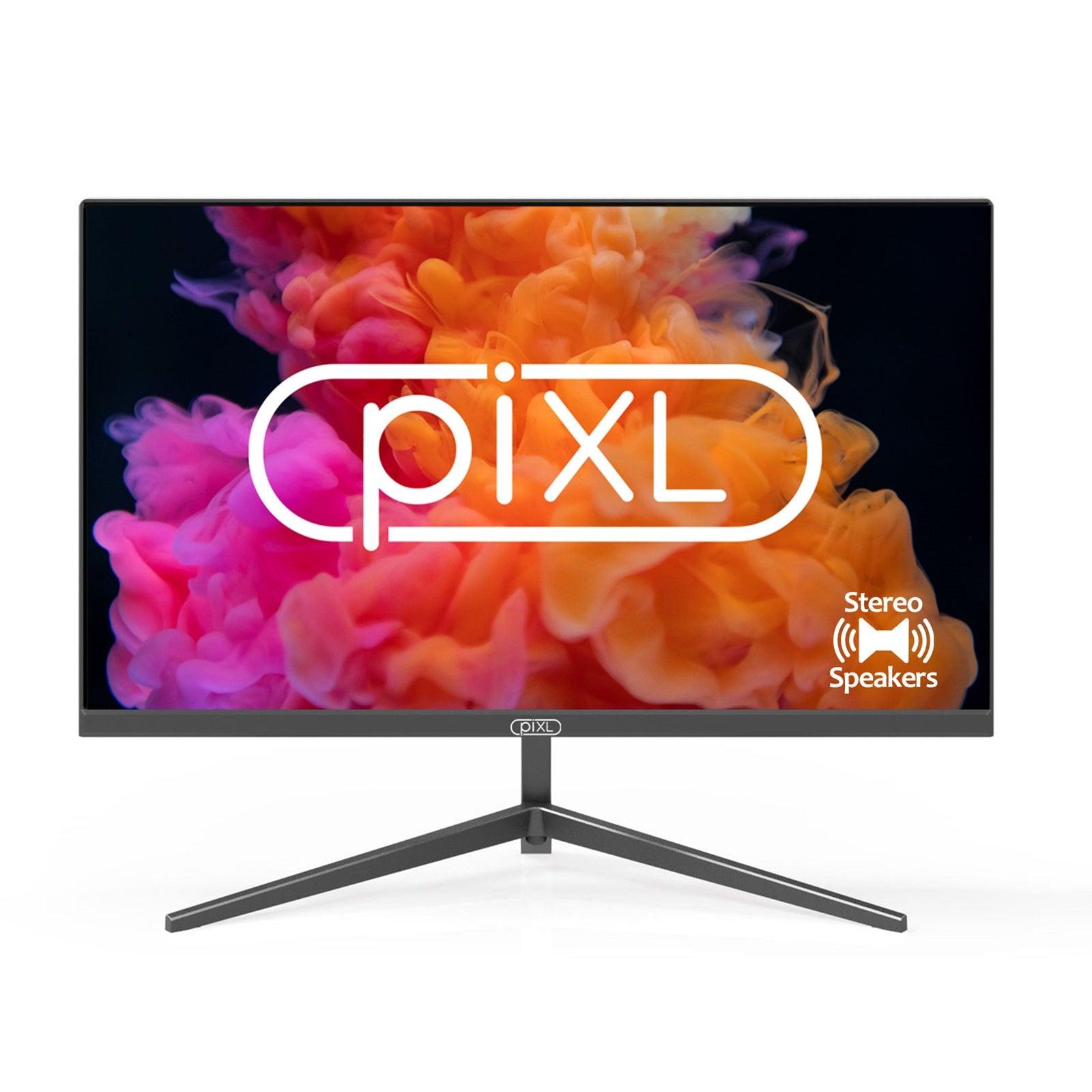 piXL 24 Inch Frameless Monitor, Widescreen, 6.5ms Response Time, 60Hz Refresh Rate, Full HD 1920 x 1080, 16:10 Aspect Ratio, VGA, HDMI, Internal PSU, Speakers, 16.7 Million Colour Support, Black Finish