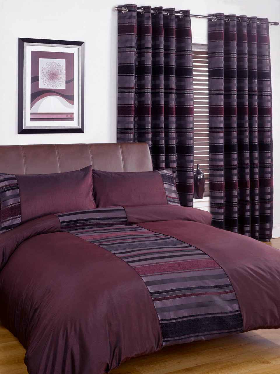 New York Duvet Set Double Aubergine