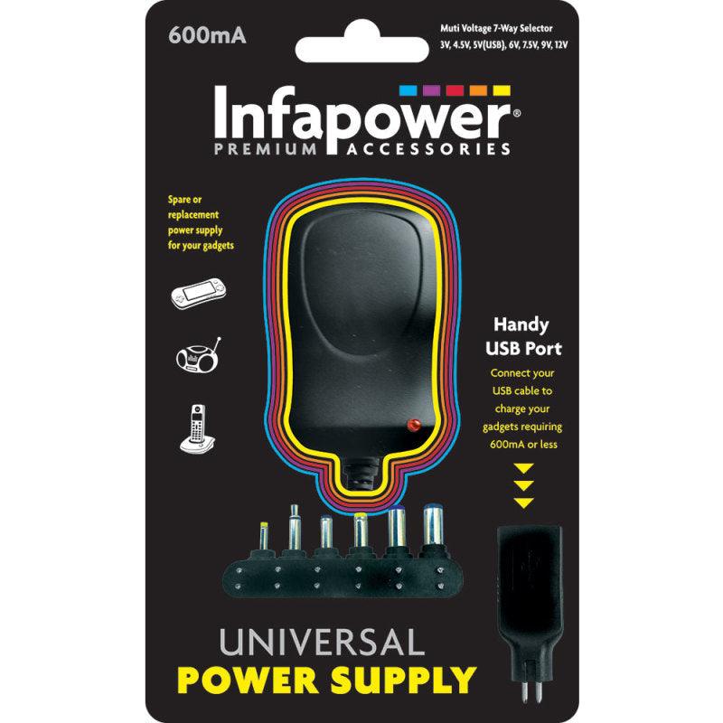 Infapower 600mA 7-Way AC/DC Universal Adaptor