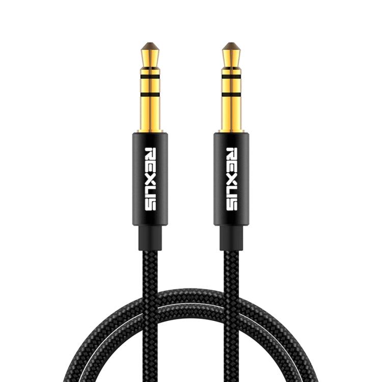 REXLIS 3.5mm Male to Male Car Stereo Gold-plated Jack AUX Audio Cable for 3.5mm AUX Standard Digital Devices, Length: 1.8m