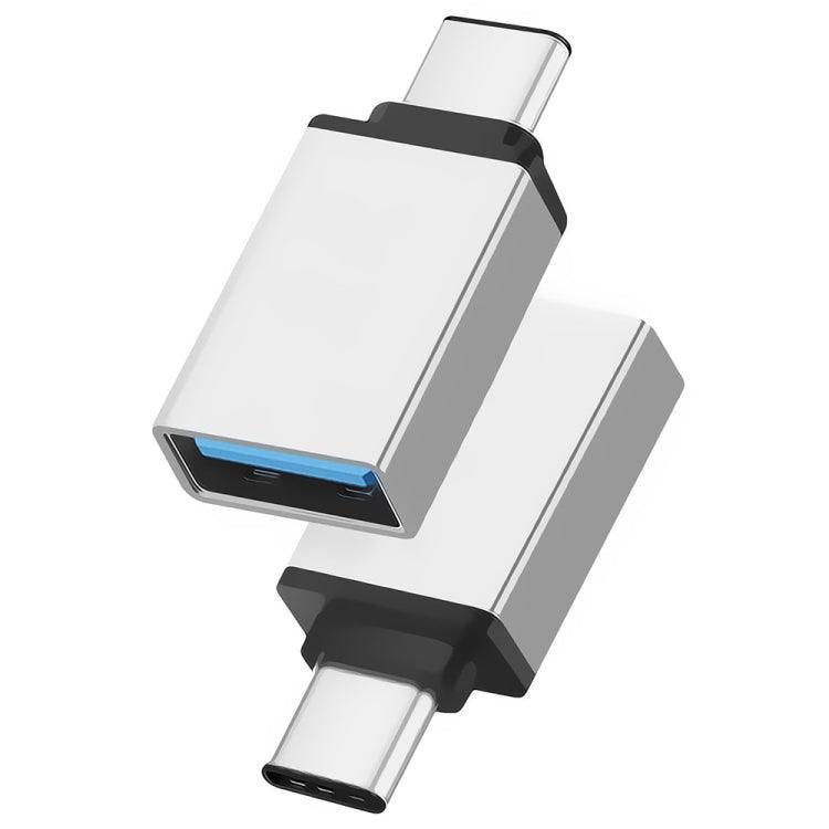 Aluminum Alloy USB-C / Type-C 3.1 Male to USB 3.0 Female Data / Charger Adapter (Silver)