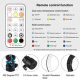 10.2 inch 26cm Marquee LED RGBWW Selfie Beauty Light + 1.1m Tripod Mount 168 LED Dual-color Temperature Dimmable Ring Vlogging Photography Video Lights with Cold Shoe Tripod Ball Head & Remote Control & Phone Clamp (Black)