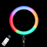 10.2 inch 26cm Marquee LED RGBWW Selfie Beauty Light + 1.1m Tripod Mount 168 LED Dual-color Temperature Dimmable Ring Vlogging Photography Video Lights with Cold Shoe Tripod Ball Head & Remote Control & Phone Clamp (Black)