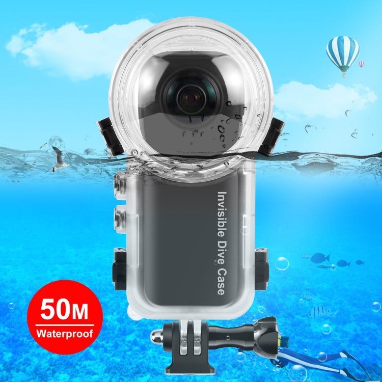 Insta360 X3 Invisible Dive Case Cover 50m Waterproof Sealed Case Cover (Transparent)