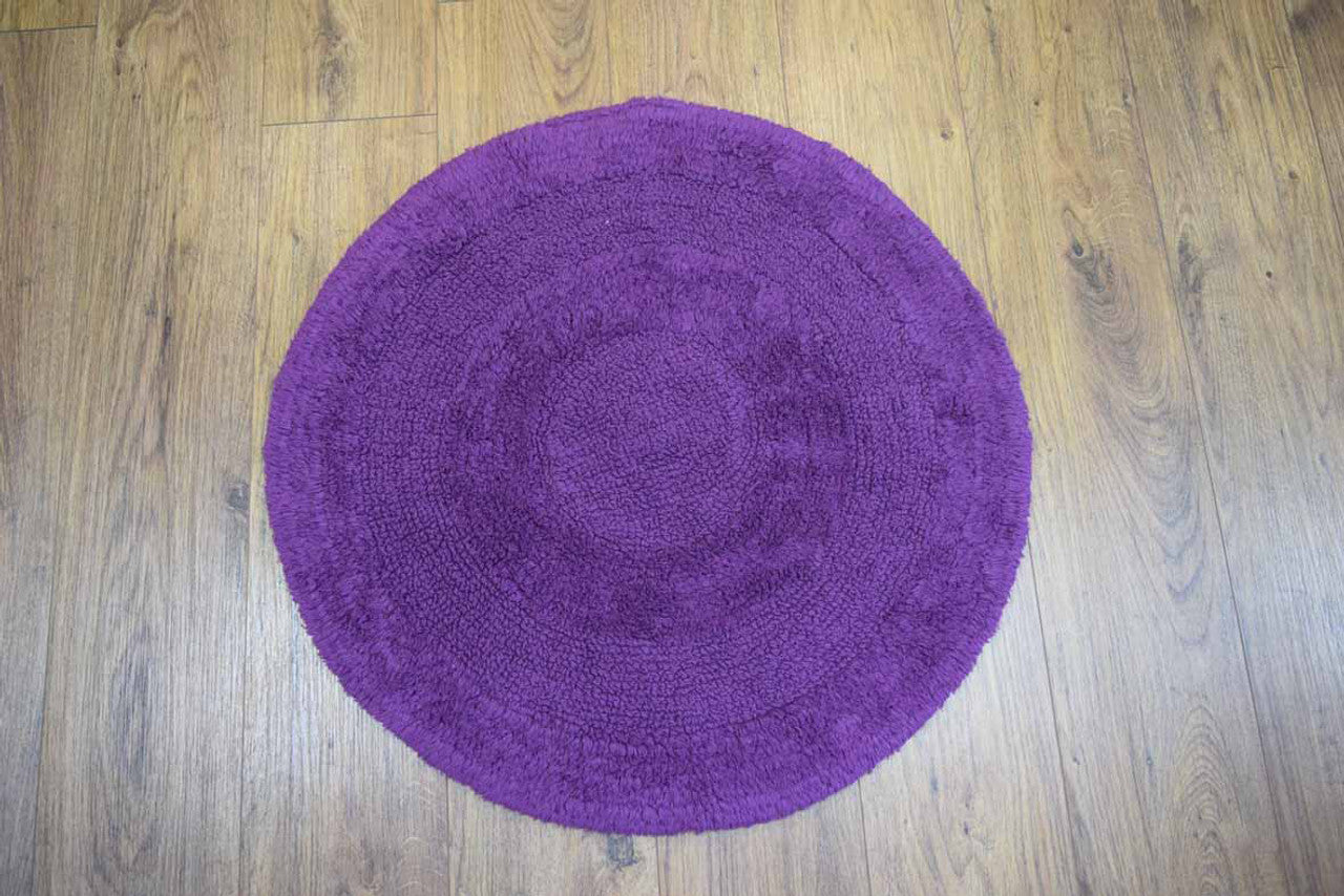 Plain Round Mat Aubergine
