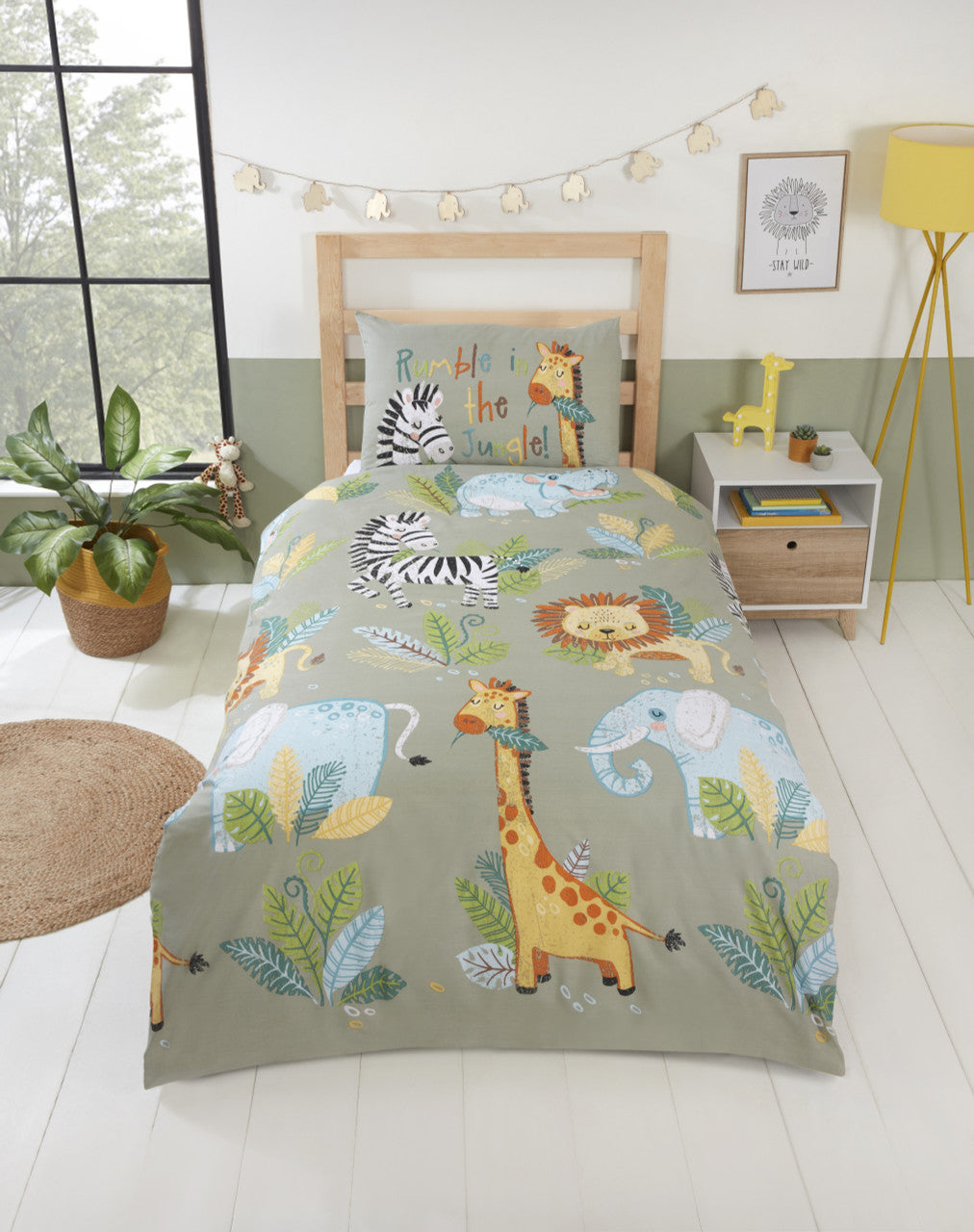 Rumble In The Jungle Duvet Set Single Multi
