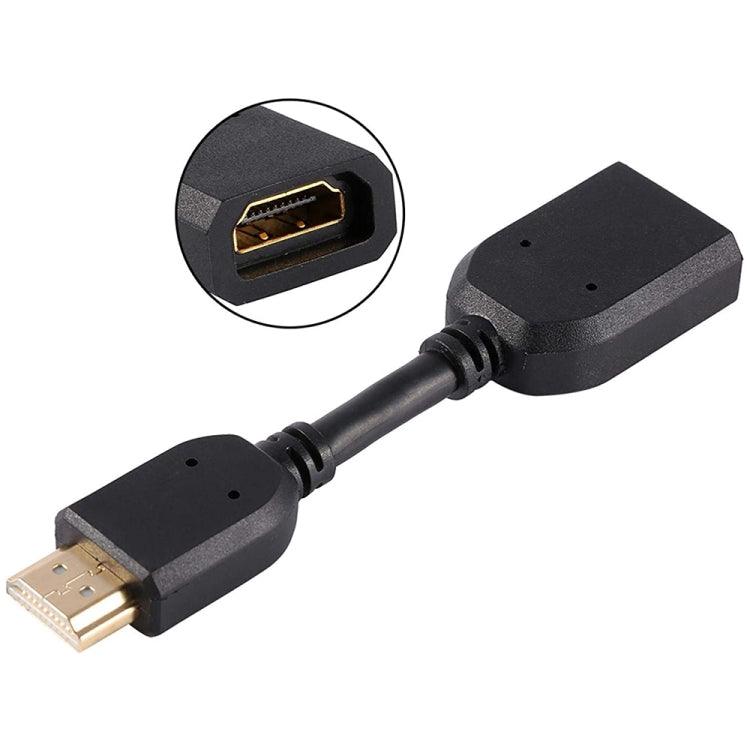 10cm HDMI 19 Pin Male to HDMI 19 Pin Female (AM-AF) Connector Adapter Cable (Black)