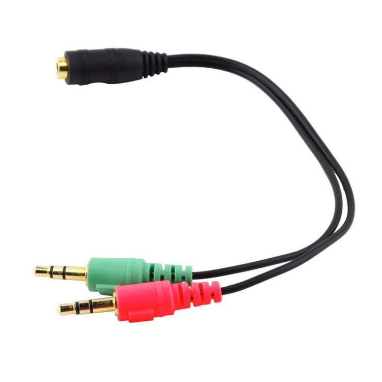 17cm 3.5mm Jack Microphone and Earphone Cable for Phones, Tablets, and Stereos