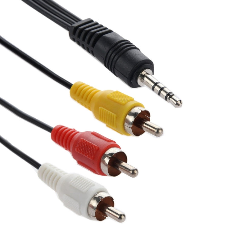 3.5mm Male Stereo Jack to 3 Male RCA Plugs Cable, 75cm