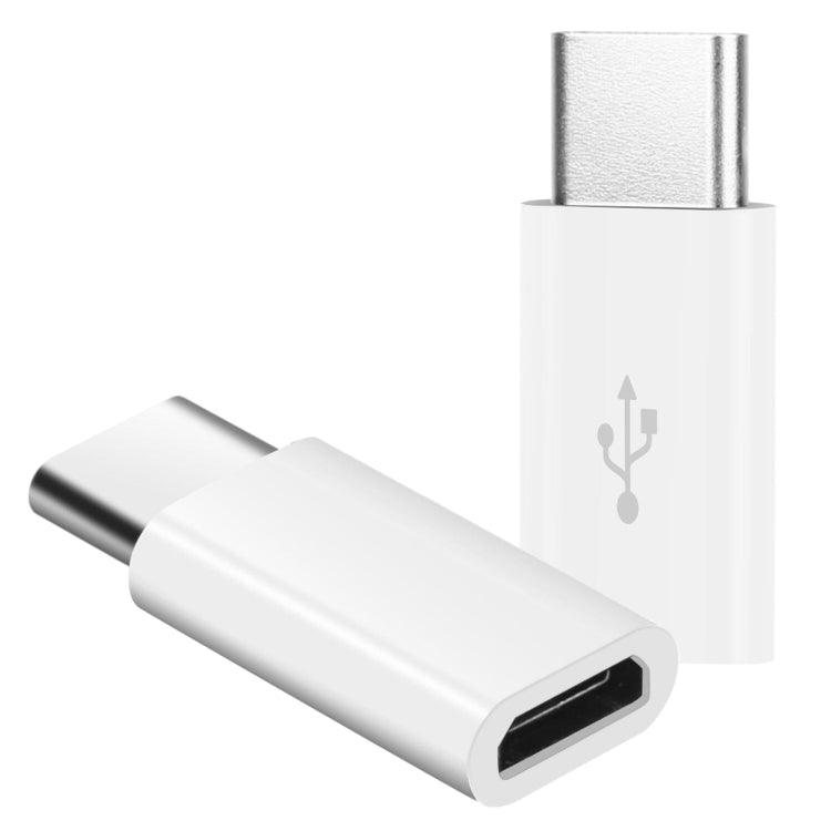 USB-C / Type-C 3.1 Male to Micro USB Female Converter Adapter, Length: 2.5cm (White)