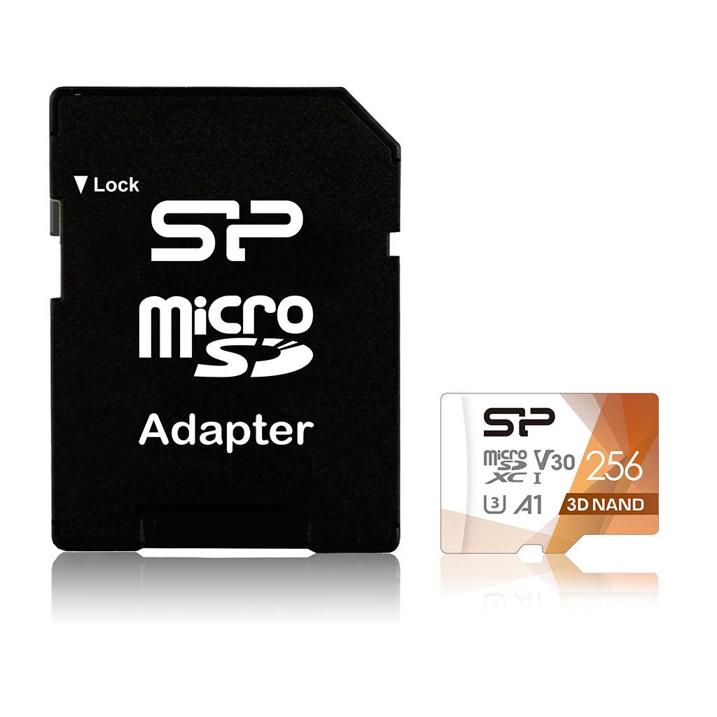 Silicone Power Superior Pro MicroSD Card, Class 10, UHS-I U3, V30, A1, 4K UHD, Nintendo Switch Confirmed, 4K Compatible, Class 10, UHS-1, U3, Maximum Read 100 MB/s, 3D Nand, for Nintendo Switch, Drone, GoPro