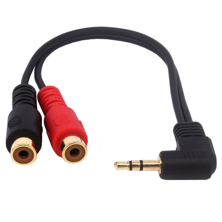 JUNSUNMAY 3.5mm Male Elbow to Dual RCA Stereo Audio Cable Adapter - 20cm