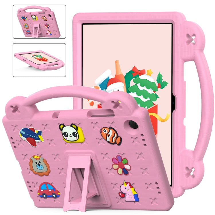 Samsung Galaxy Tab A9+ Handle Kickstand Children EVA Shockproof Tablet Case Cover (Pink)