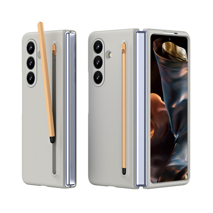 Samsung Galaxy Z Fold7 5G Skinfeel Shockproof Phone Case, No Pen (Light Gray)