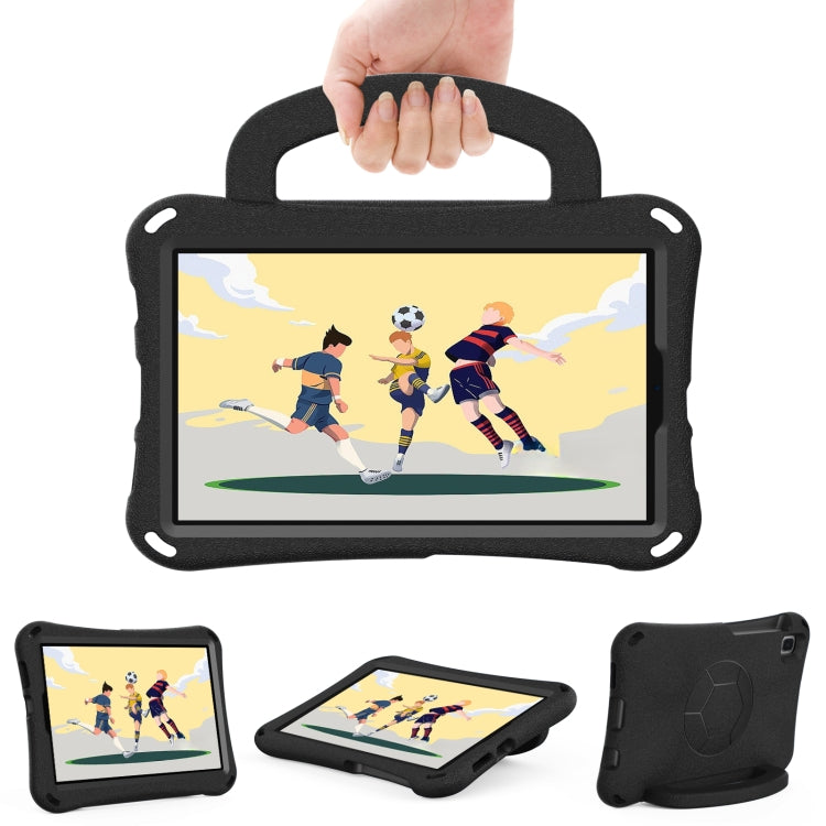 Samsung Galaxy Tab A9 8.7 SM-X110/X115 Handle Football Shaped EVA Shockproof Tablet Case (Black)