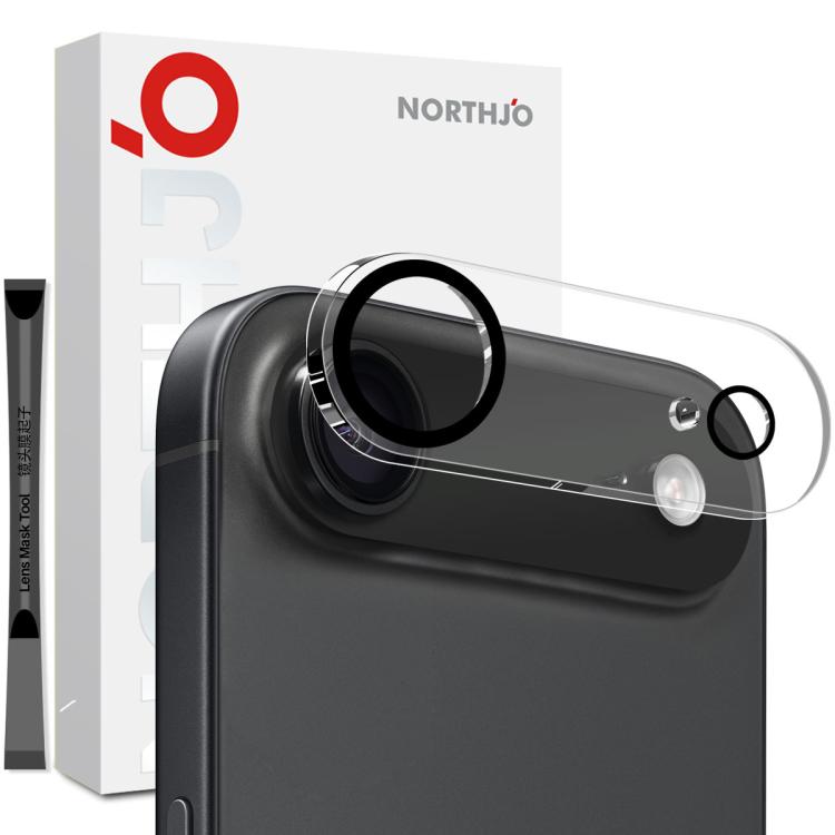Apple iPhone 17 Air NORTHJO Camera Lens Protector 3D Night Shot Tempered Glass Film (Black)