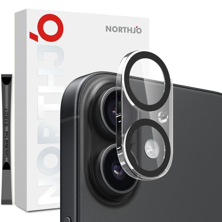 Apple iPhone 17 NORTHJO Camera Lens Protector 3D Night Shot Tempered Glass Film (Black)