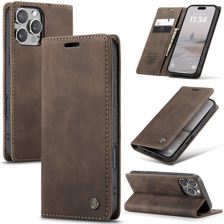 Apple iPhone 16 Pro Max Case CoverMe 013 Multifunctional Horizontal Flip Leather Phone Case Cover (Brown)