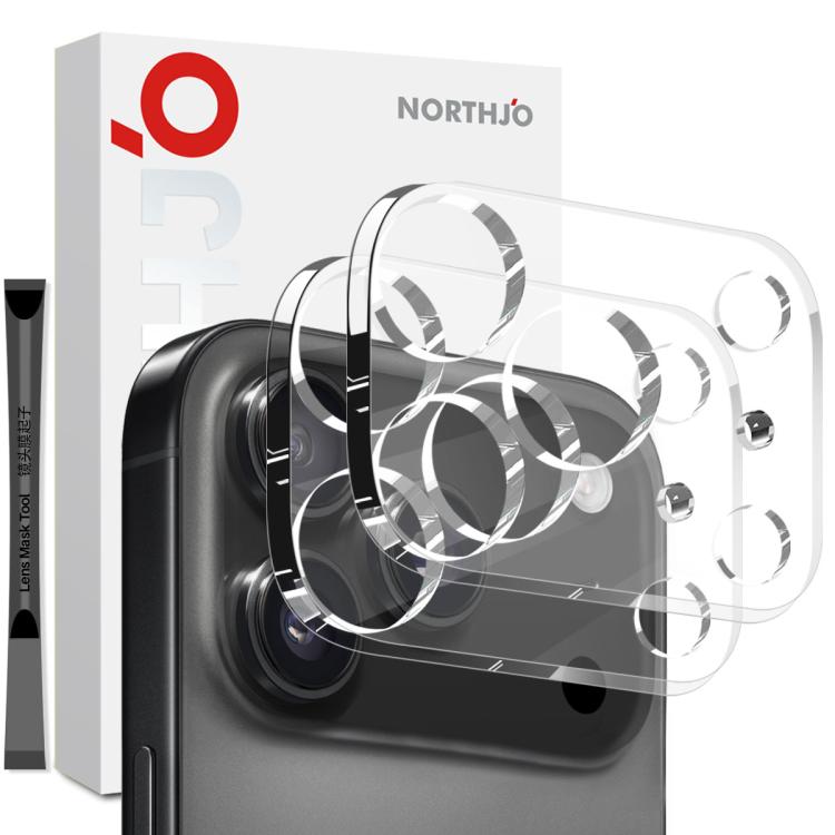 Apple iPhone 17 Pro NORTHJO Camera Lens Protector 3D HD Tempered Glass Film - 2 Pack (Clear)