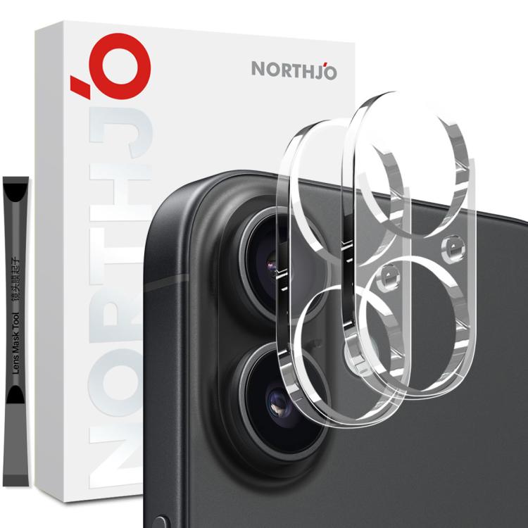 Apple iPhone 17 Camera Lens Protector - 2pcs NORTHJO 3D HD Tempered Glass Film (Clear)