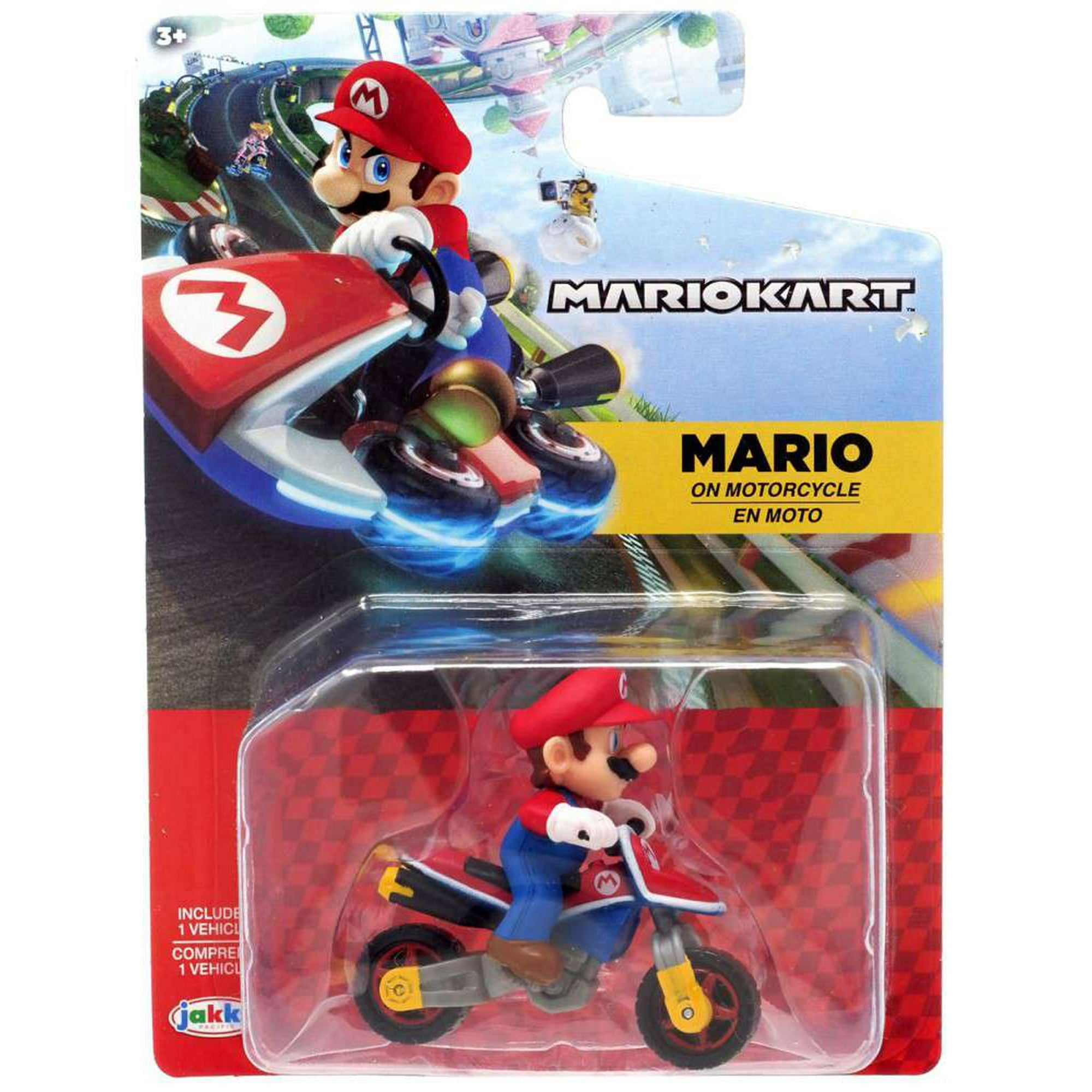 Hot Wheels Mario Kart - Mario Riding Bike Action Figure, 2.5"