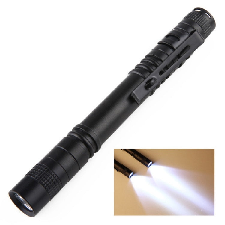 Mini LED Pen-Shaped Strong Flashlight with Pen Clip, 13.3cm