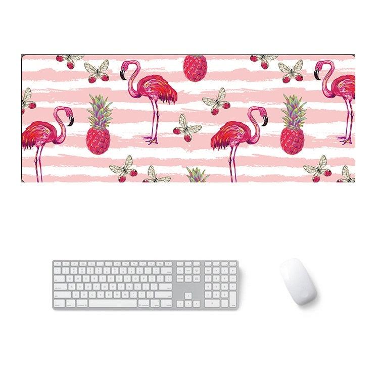 900x400x4mm Office Learning Rubber Mouse Pad Table Mat (1 Flamingo)