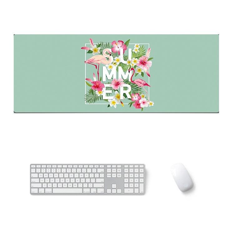 900x400x4mm Office Learning Rubber Mouse Pad Table Mat (2 Flamingo)