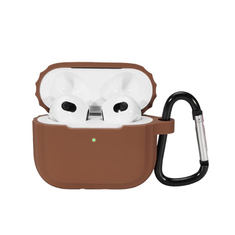 Bluetooth Earphone Soft Silicone Case Apple AirPods 3 (Brown)