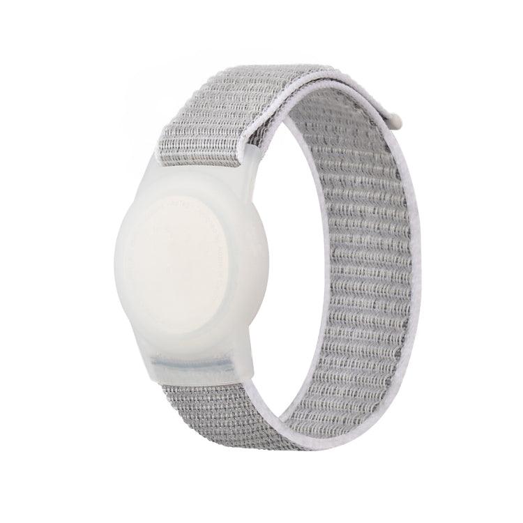 Apple AirTag Tracker Child Adult Nylon Strap Wristband Protective Case Cover (Sea Shell Color)