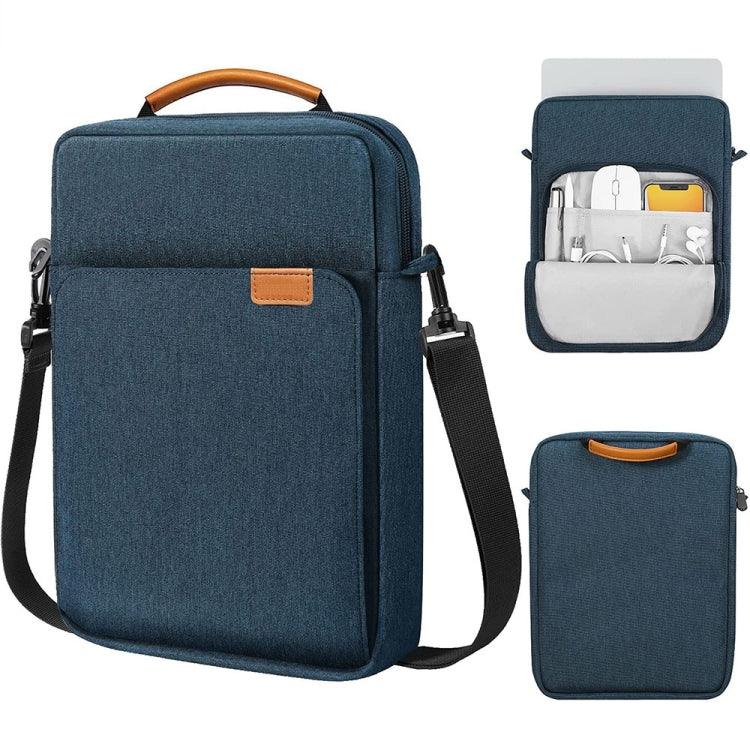 Vertical Laptop Bag Handheld Shoulder Crossbody Bag, Size: 13.3 Inch (Dark Blue)