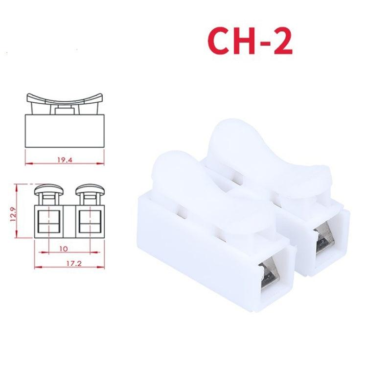 Self-Locking Push Type Ceiling Light Quick Terminal Block, Specification: CH-2, 10 Piece