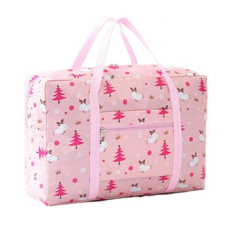 Travel Waterproof Foldable Storage Hand Luggage Bag (Pink Lamb)